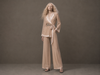 The	Nude Chiffon Wrap Set
