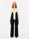 The	Ivory Contrast Blazer Set