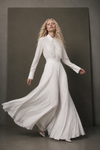 The Ivory Feather Pleated Set