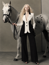The	Ivory Contrast Blazer Set